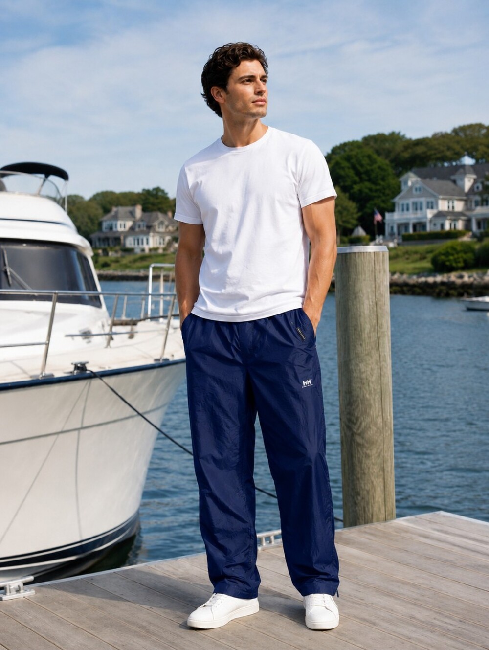 Helly Hansen blue nylon packable pants